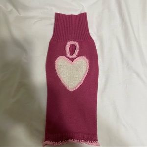 Knit Heart Dog Sweater